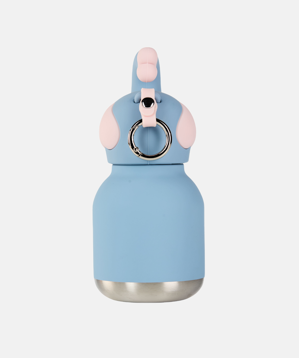 Vista trasera del modelo Mini-Bestie Elefante de Asobu de 200ml con enganche para bolso o mochila.