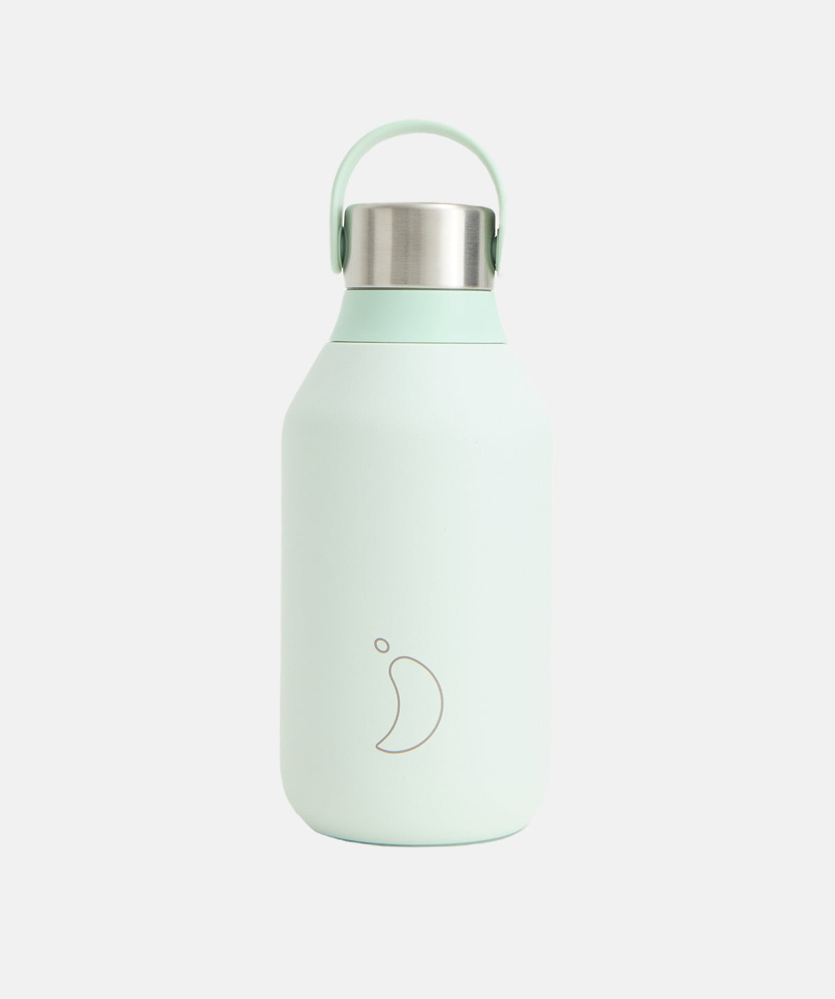 Botella Chilly's Series 2 liso color polen (verde menta claro), 350ml, acero inoxidable reutilizable.