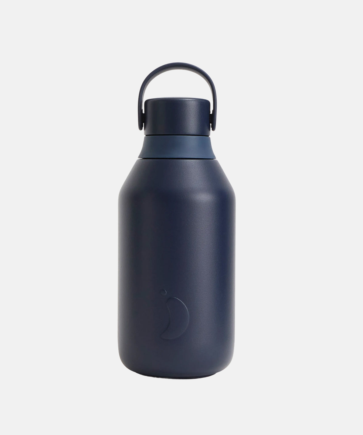 Botella Chilly's Serie 3 Astral 350ml de acero reciclado. Rendimiento térmico en azul profundo.
