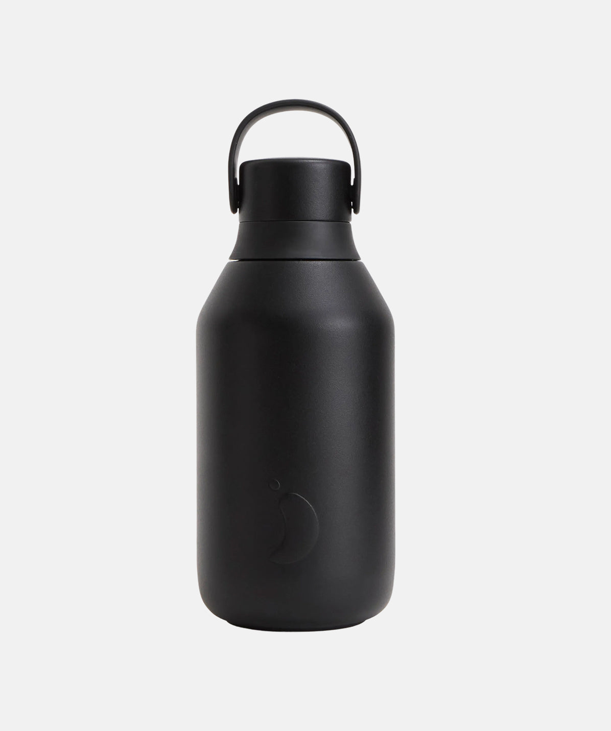 Botella Chilly's Serie 3 Onyx 350ml fabricada con un 90% de acero inoxidable reciclado.