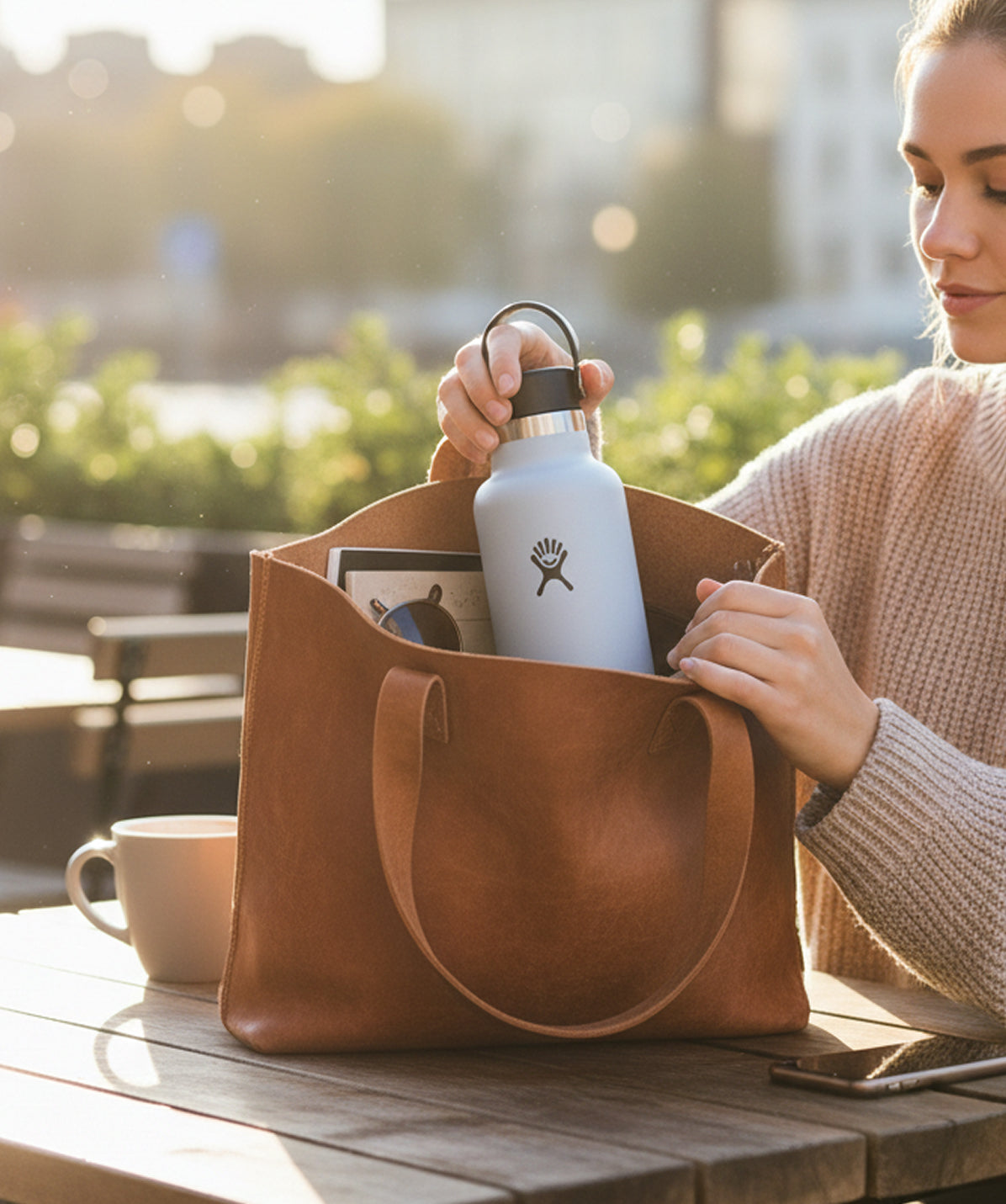 Botella Hydro Flask 32 oz Wide Flex Cap Blanco. Termo de acero de gran capacidad, perfecto para la rutina y llevar en el bolso.
