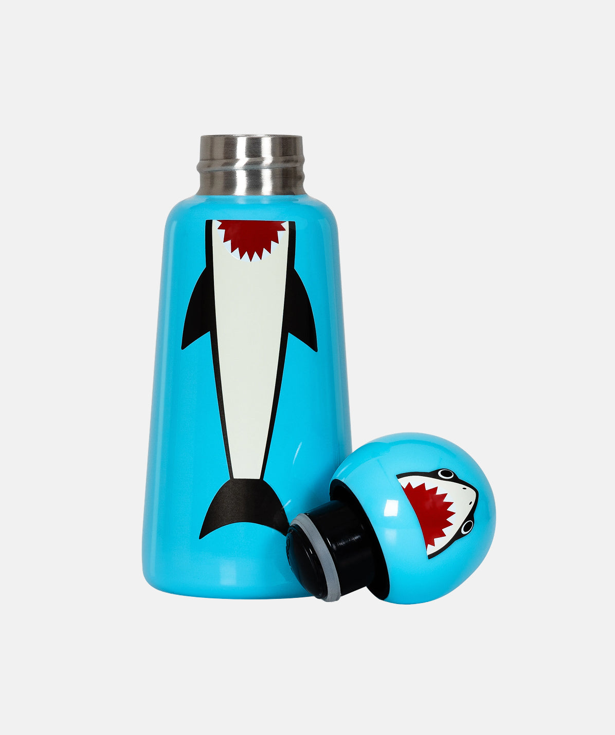 Botella Lund Design Shark 300ml de acero inoxidable. Diseño tiburón. Termo ideal para agua fría o caliente 24h.