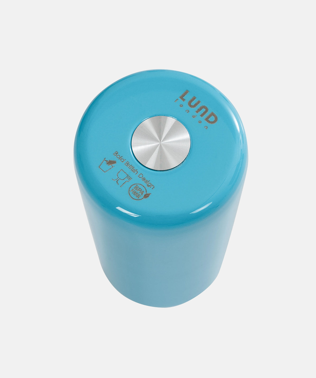 Base de la botella térmica Lund Shark 300ml. Diseño tiburón, duradera y de acero inoxidable. Ecológica.
