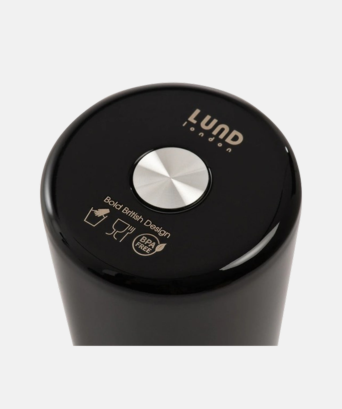 Base de la botella Lund Skittle negra 500ml, acero inoxidable.