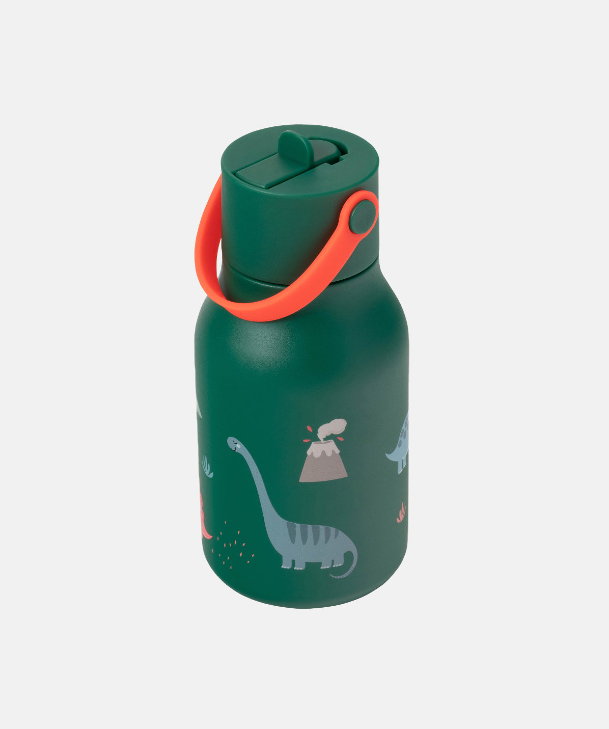Botella pequeña Lund Kids 400ml con dibujo de dinos verde. Ideal para la guardería o la escuela.