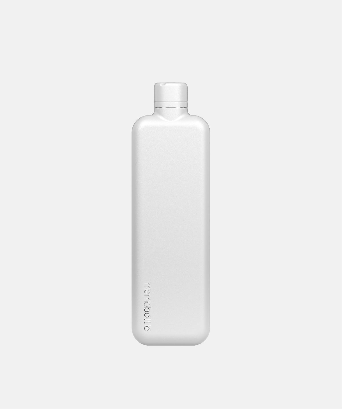 Botella Memobottle Slim plana blanca de acero de 600ml, con la mejor experiencia de personalización en línea.