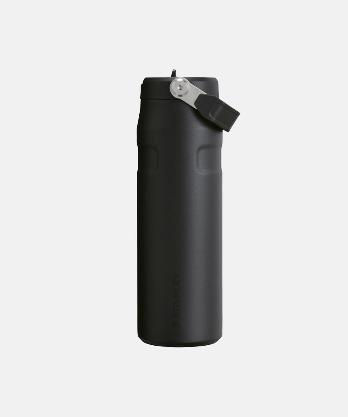 Botella de agua Stanley IceFlow™ Flip Straw 2.0 negro 710ml, de acero inoxidable con pajita y asa.
