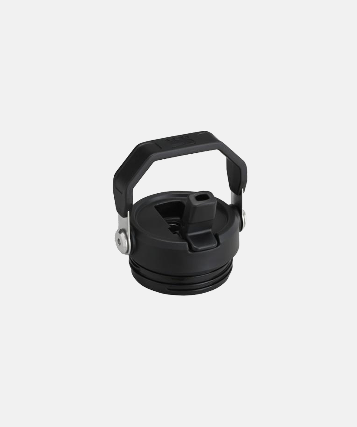 Detalle de la tapa de la Botella Stanley IceFlow™ 2.0 negro 710ml. Tapa con pajita plegable y asa.