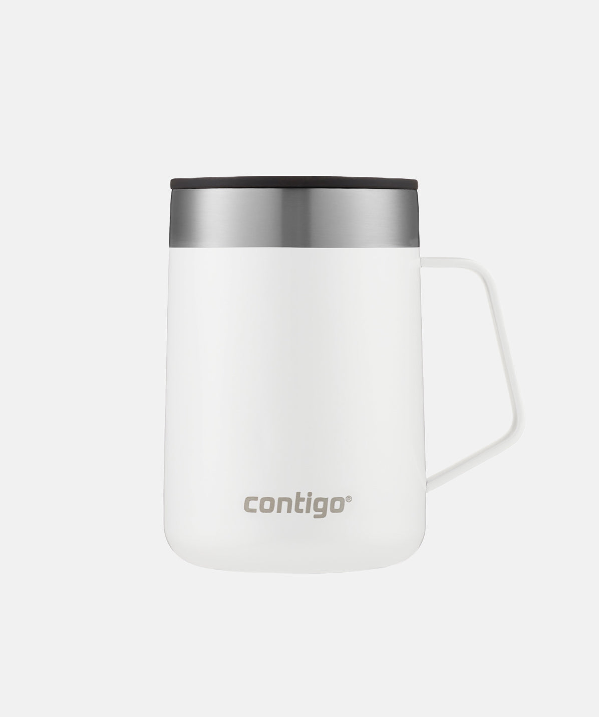 Taza Térmica Contigo Streeterville 420ml color Salt (blanco), ideal para casa, camping y escritorio.