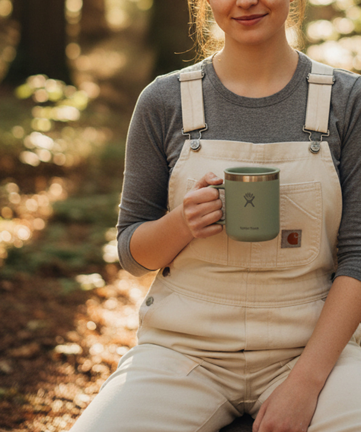 Taza termo Hydro Flask 12 oz Mug Agave 355ml. Taza de café de acero inoxidable con asa, ideal para camping y exteriores.