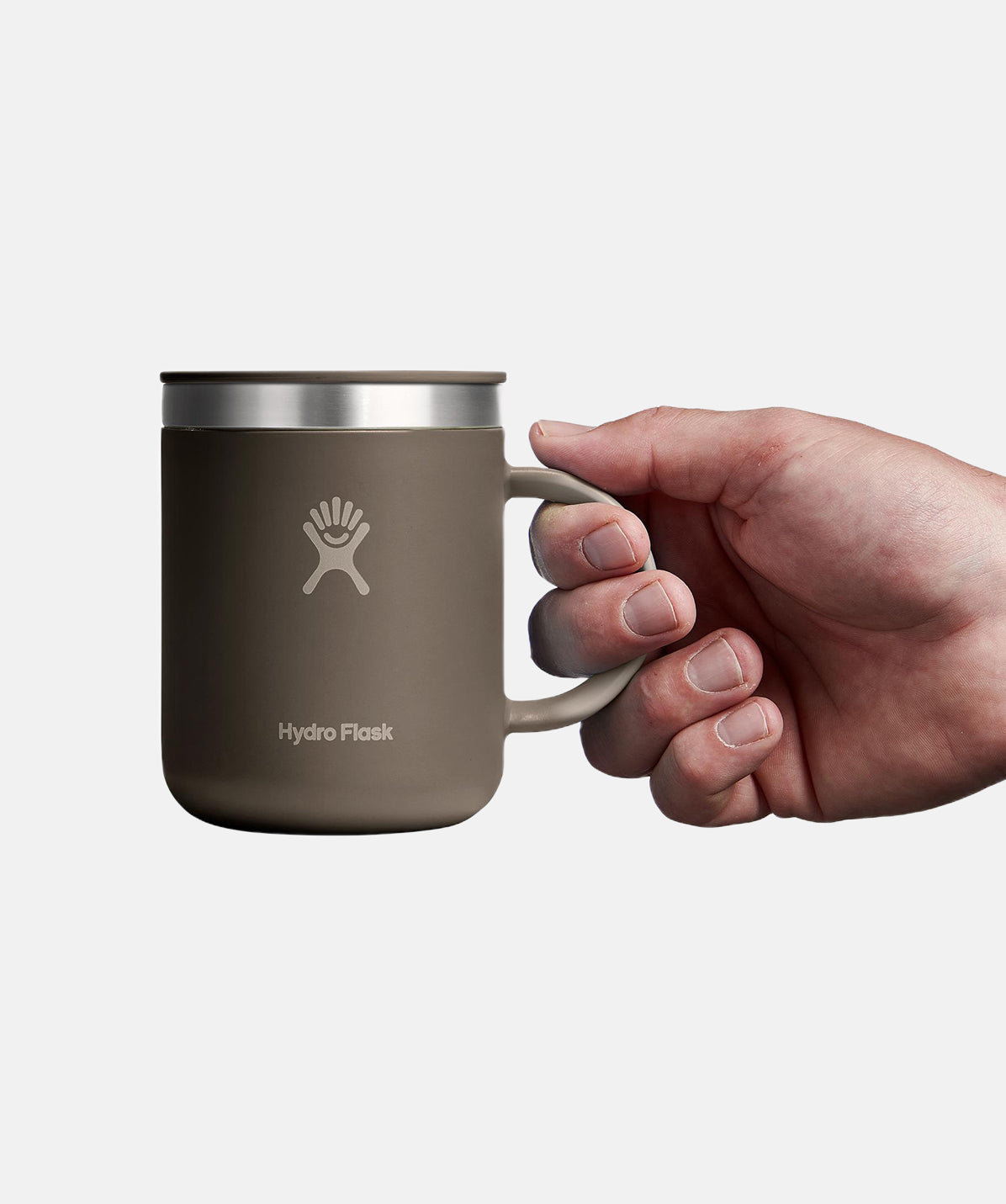Taza térmica de acero inoxidable Hydro Flask Mug Sandpiper 12oz (355 ml) con asa y tapa a presión.
