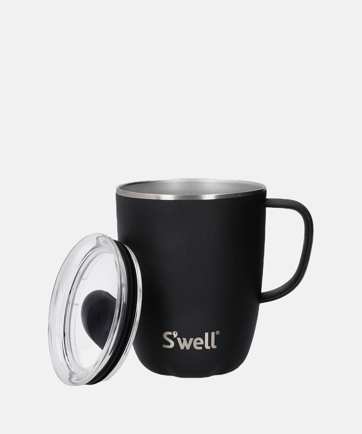 Detalle del cierre de la tapa de la taza térmica S'well Mug Stone Onyx.