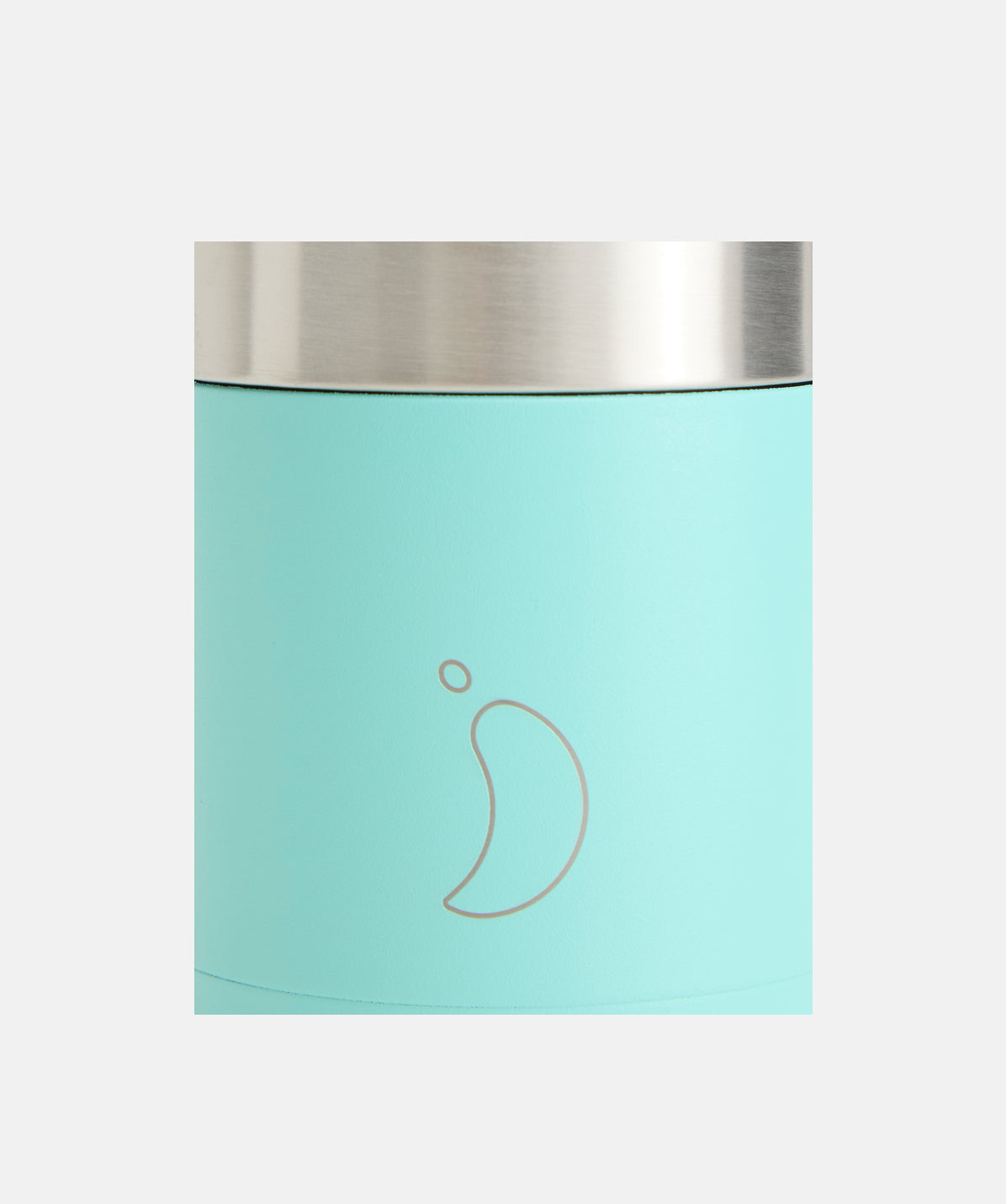 Primer plano del termo de comida Chilly's Mate 300ml color Menta Pastel. Recipiente térmico hermético de doble pared para alimentos.