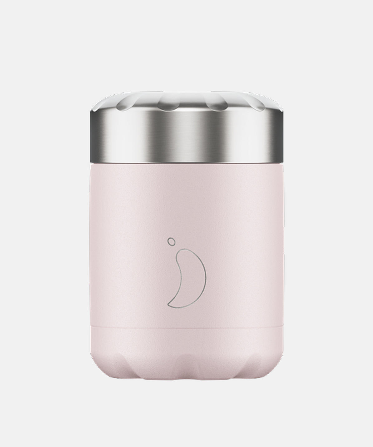 Termo de comida sólida Chilly's de 300ml, rosa pastel liso, compacto y duradero para comidas calientes o frías.