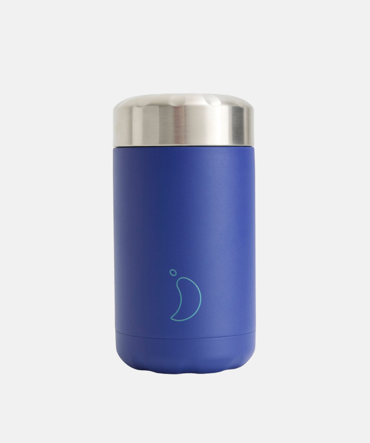 Termo para comida sólida Chilly's Mate azul de 500ml, capacidad ideal para un almuerzo completo en el trabajo.