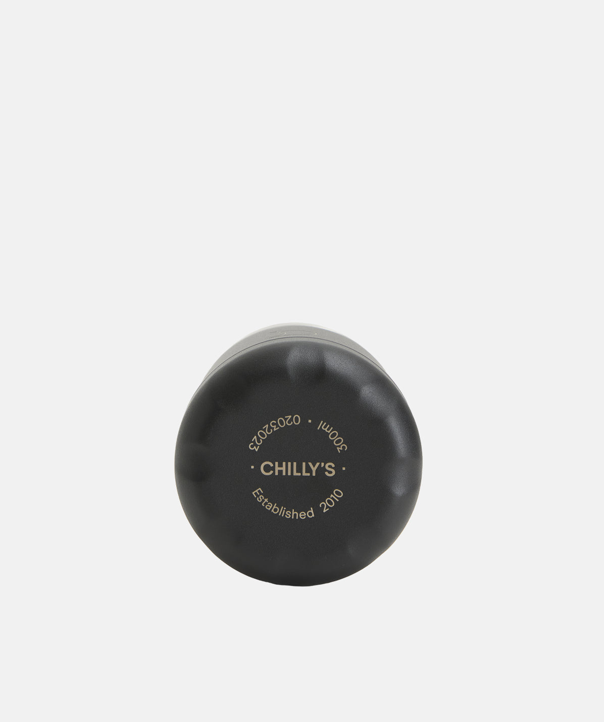 Base del Termo de Sólidos Chilly's Mate Negro 300ml. Termo de acero inoxidable con aislamiento de doble pared para conservar alimentos.