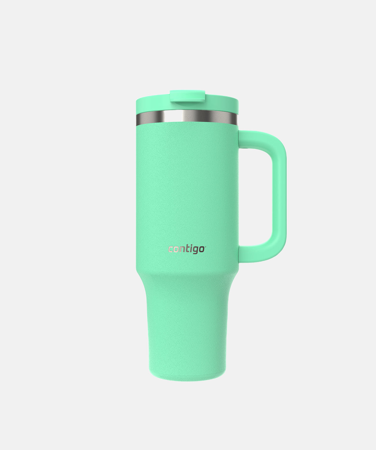 Termo Contigo Thermalock Tumbler 1200ml color Reef (verde), con pajita y asa de transporte.