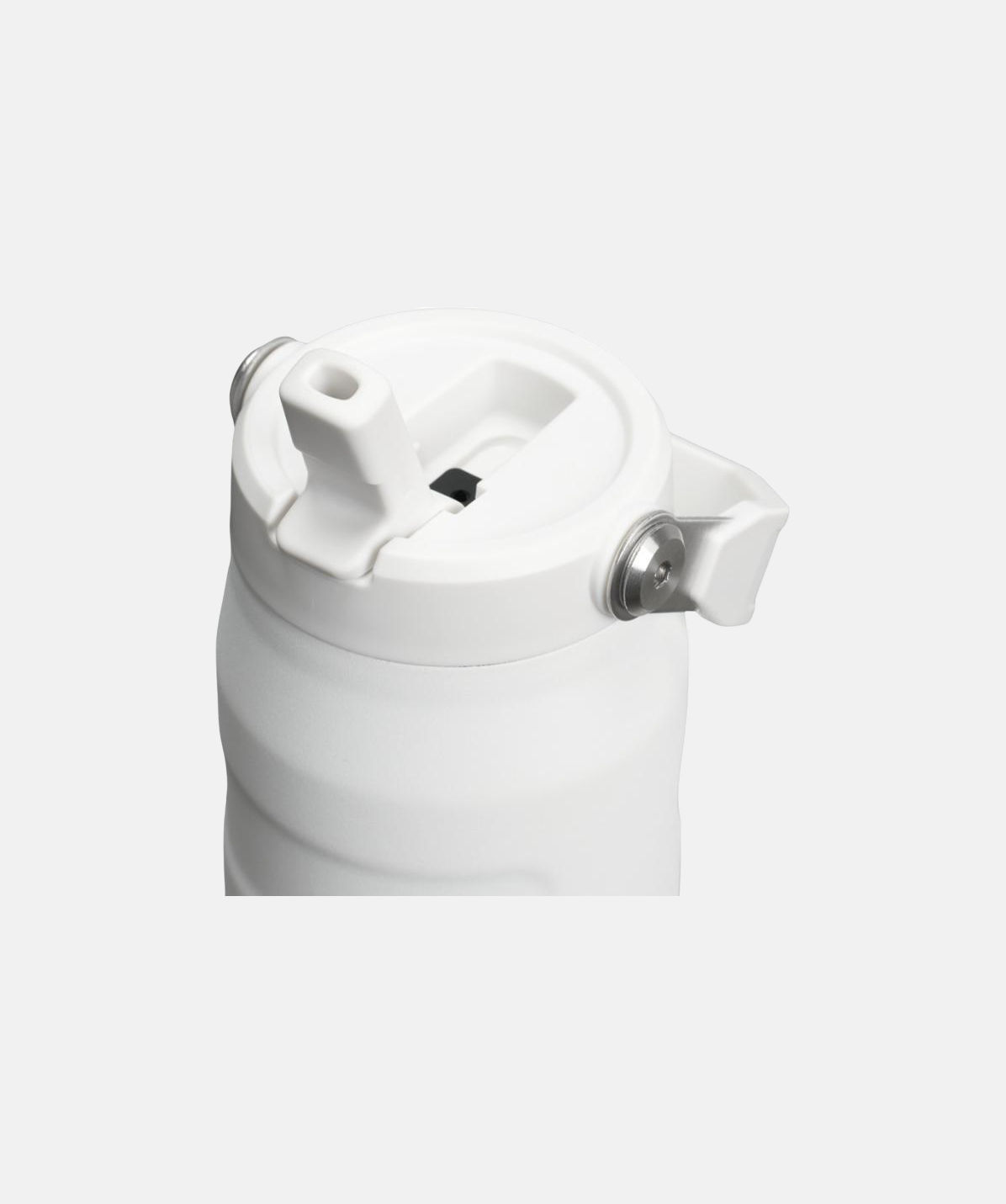 Vista superior de la Botella Stanley IceFlow™ 2.0 Frost 710ml, con tapa y pajita abierta.