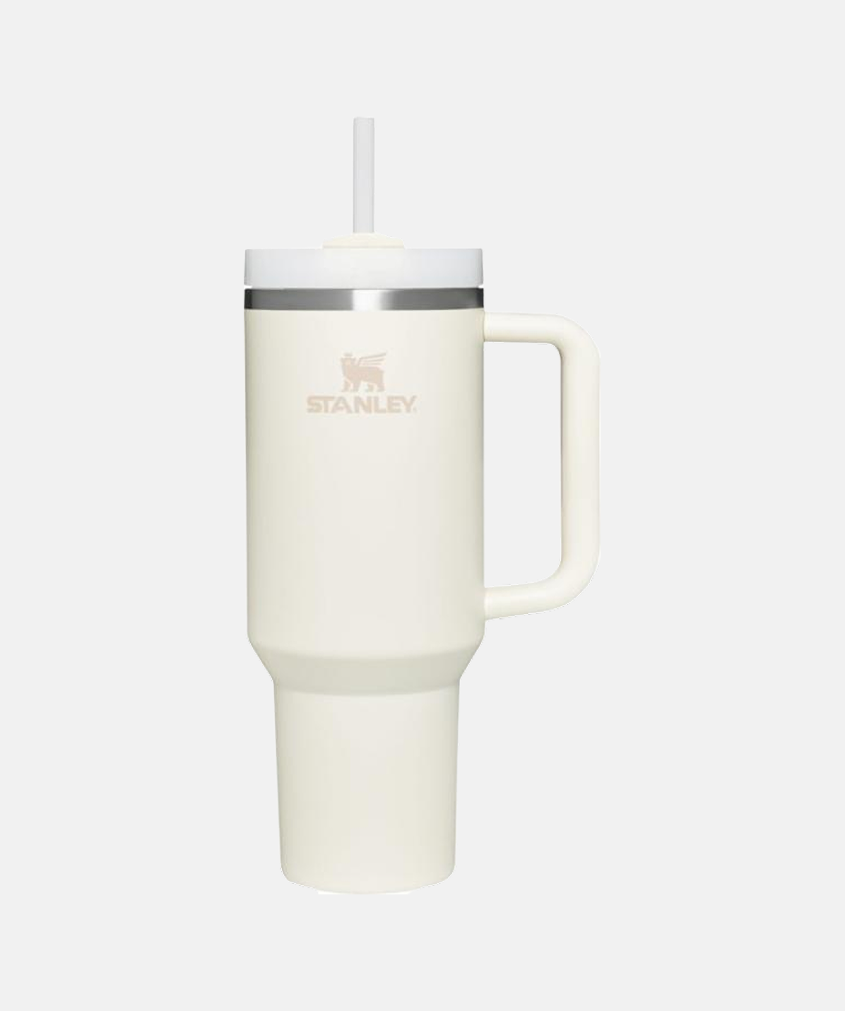 Vaso Termo Stanley Quencher® H2.0 FlowState™ Tumbler Cream (1180 ml) de acero inoxidable con pajita y asa.