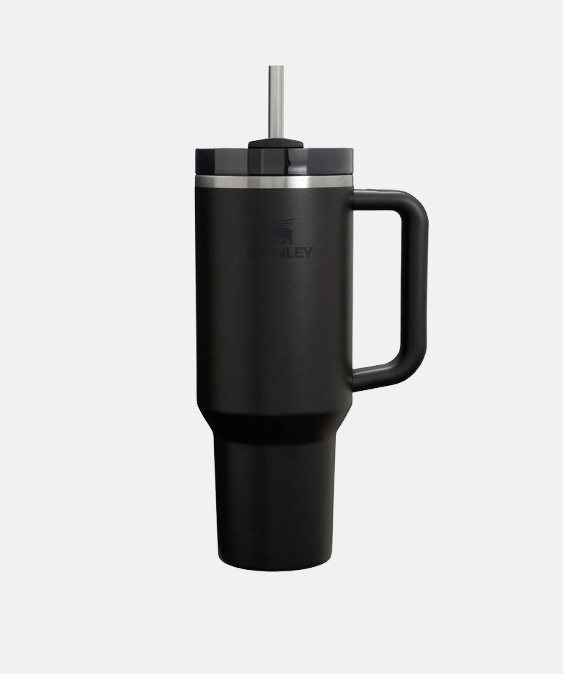Vaso Termo Stanley Quencher® H2.0 FlowState™ Tumbler negro (1180 ml) de acero inoxidable con asa.