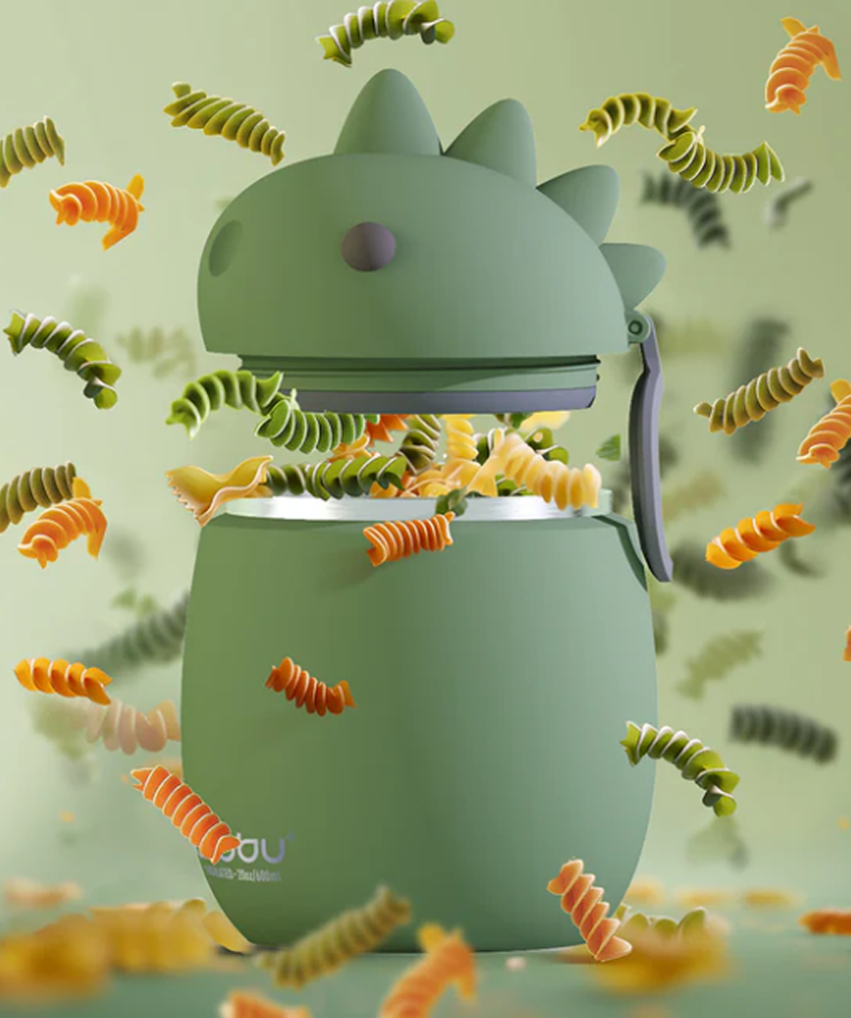 Almuerzo divertido con el termo para comida Asobu Bestie Dinosaurio de 600ml, ideal para niños y mantener la comida caliente o fría.