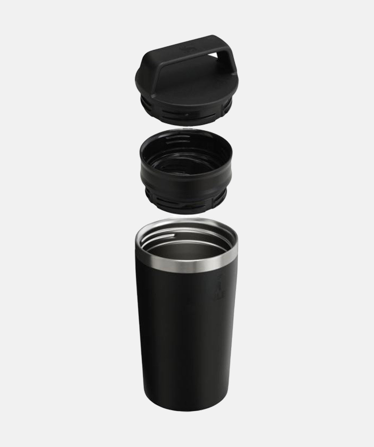Vaso de viaje Stanley Café-To-Go negro 354ml. Termo de acero inoxidable con tapa a presión.